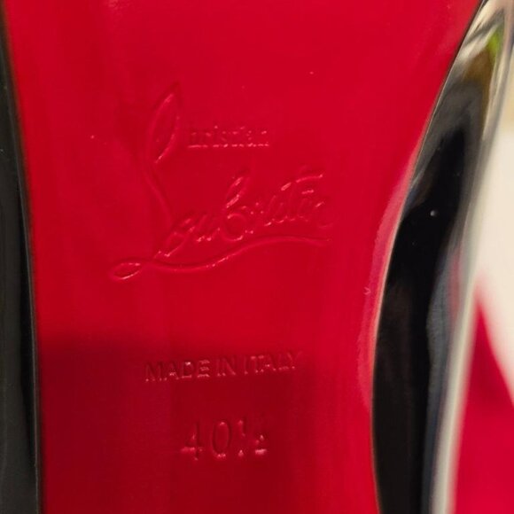 Christian Louboutin Iriza Half d'Orsay Pointed Toe Heels Iconic Red Sole - Picture 4 of 6